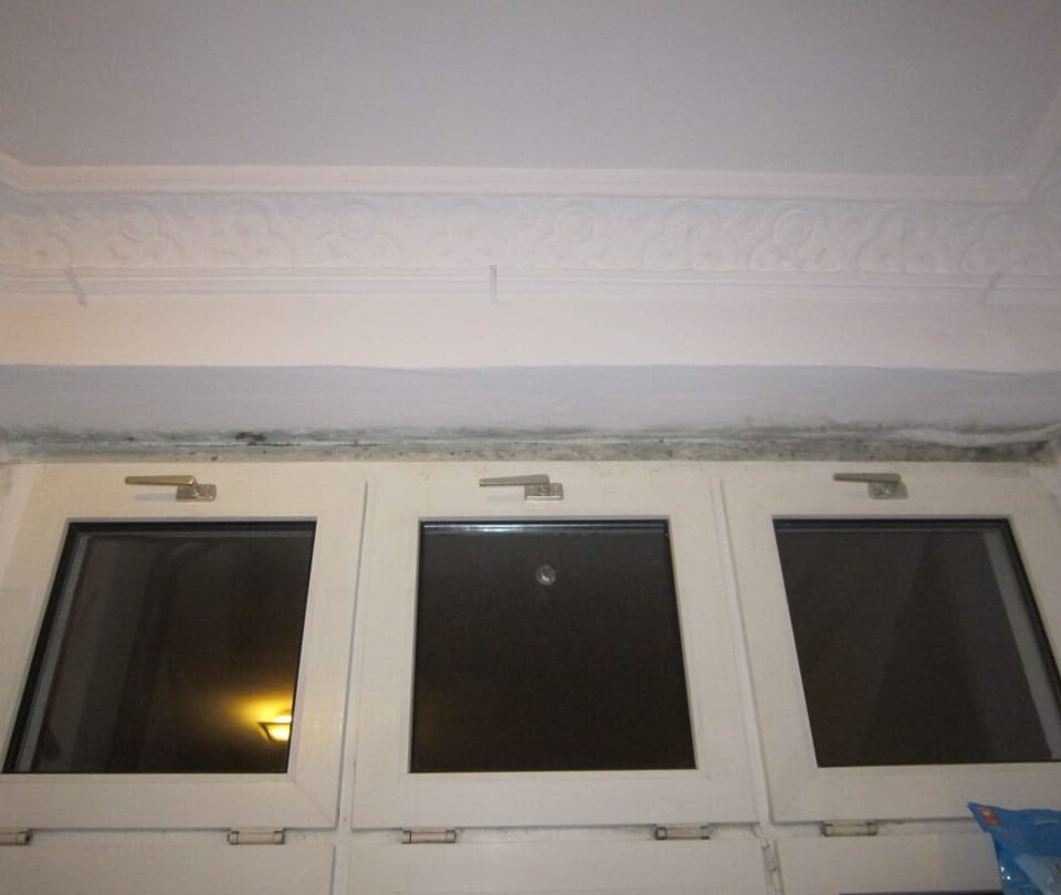Fensterlaibung verschimmelt