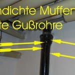 Abwasserrohr aus Guss defekt zu alt Abwasserleitung undicht