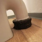 In dem Bereich der Muffe war das WC undicht