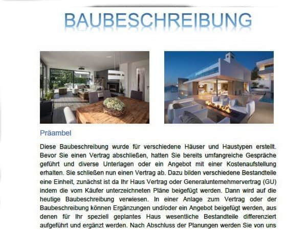 Baubeschreibung Bauvertrag Prufen Kaufvertrag Uberprufen