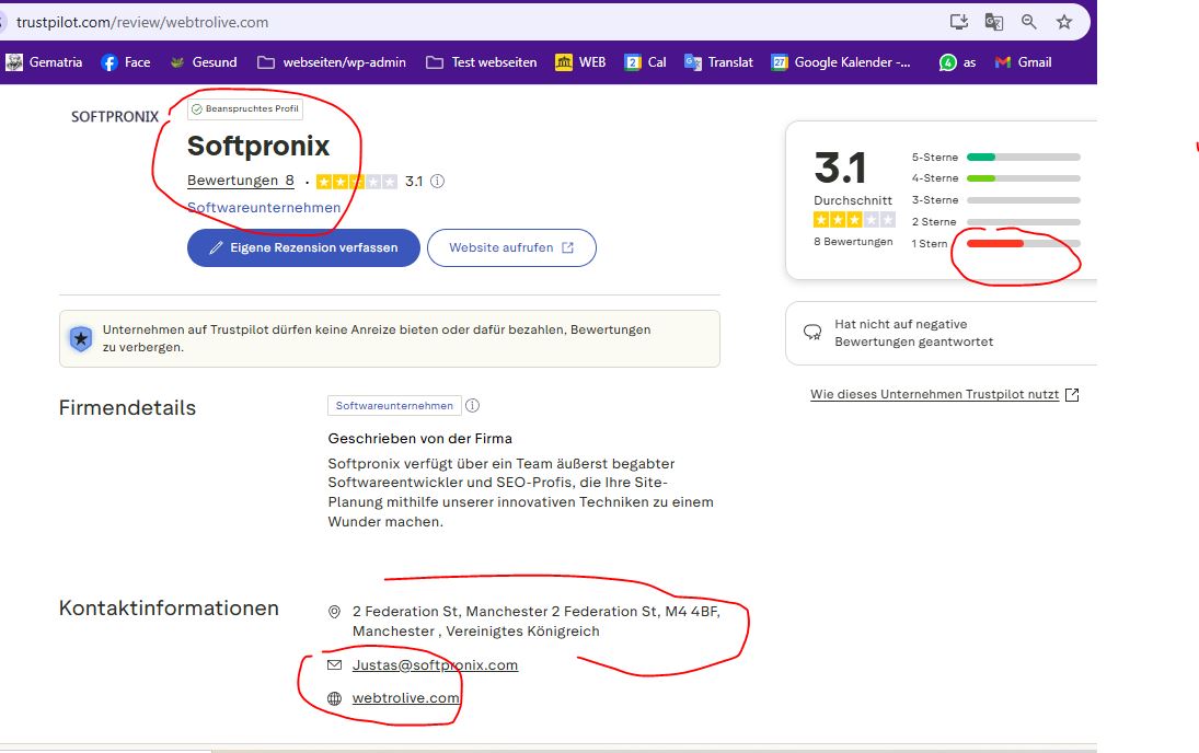 Wikipedia Eintrag Betrug Fake Abzocker Indien, UK & US Vorschussbetrug 8 Webtrolive Softpronix Betrug Scam