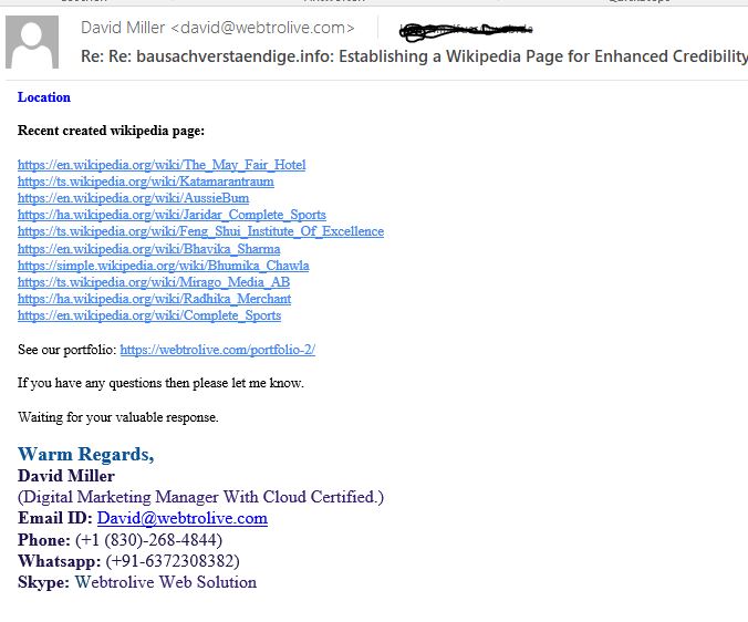 Wikipedia Eintrag Betrug Fake Abzocker Indien, UK & US Vorschussbetrug 7 Beispiel Wikipedia Seiten