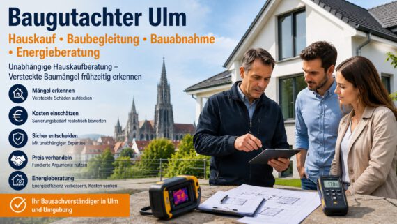 Bausachverständiger Ulm Schwaben Neu Ulm Hauskauf, Wohnungskauf, Bauabnahme, Baubegleitung, Energieberatung und Beweissicherung