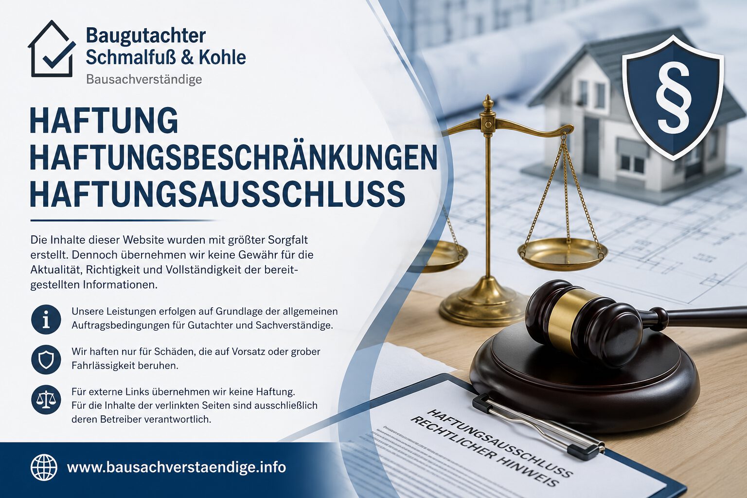 Haftung Haftungsbeschränkungen Haftungsausschluss