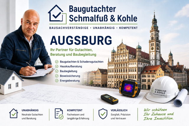Baugutachten Bausachverständiger Hausgutachter Augsburg Haus kaufen • Gutachter vor Hauskauf • Baugutachter /Hauskauf • Beratung Hauskauf • Beratung Wohnungskauf • Gebrauchtes Haus kaufen • Hauskauf ohne Makler • Altbau kaufen • Immobilienkauf prüfen lassen