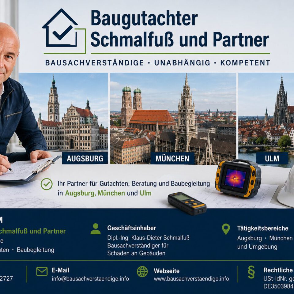 Wohnungskaufberatung Gutachter Impressum Bausachverständiger in Augsburg, München, Ulm