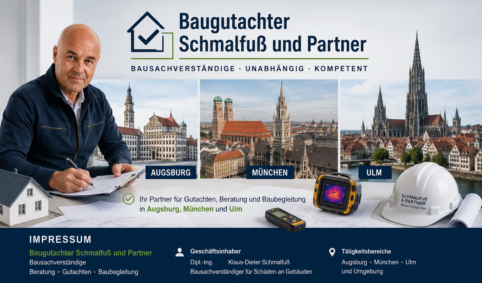 Impressum Bausachverständige in Augsburg, München, Ulm