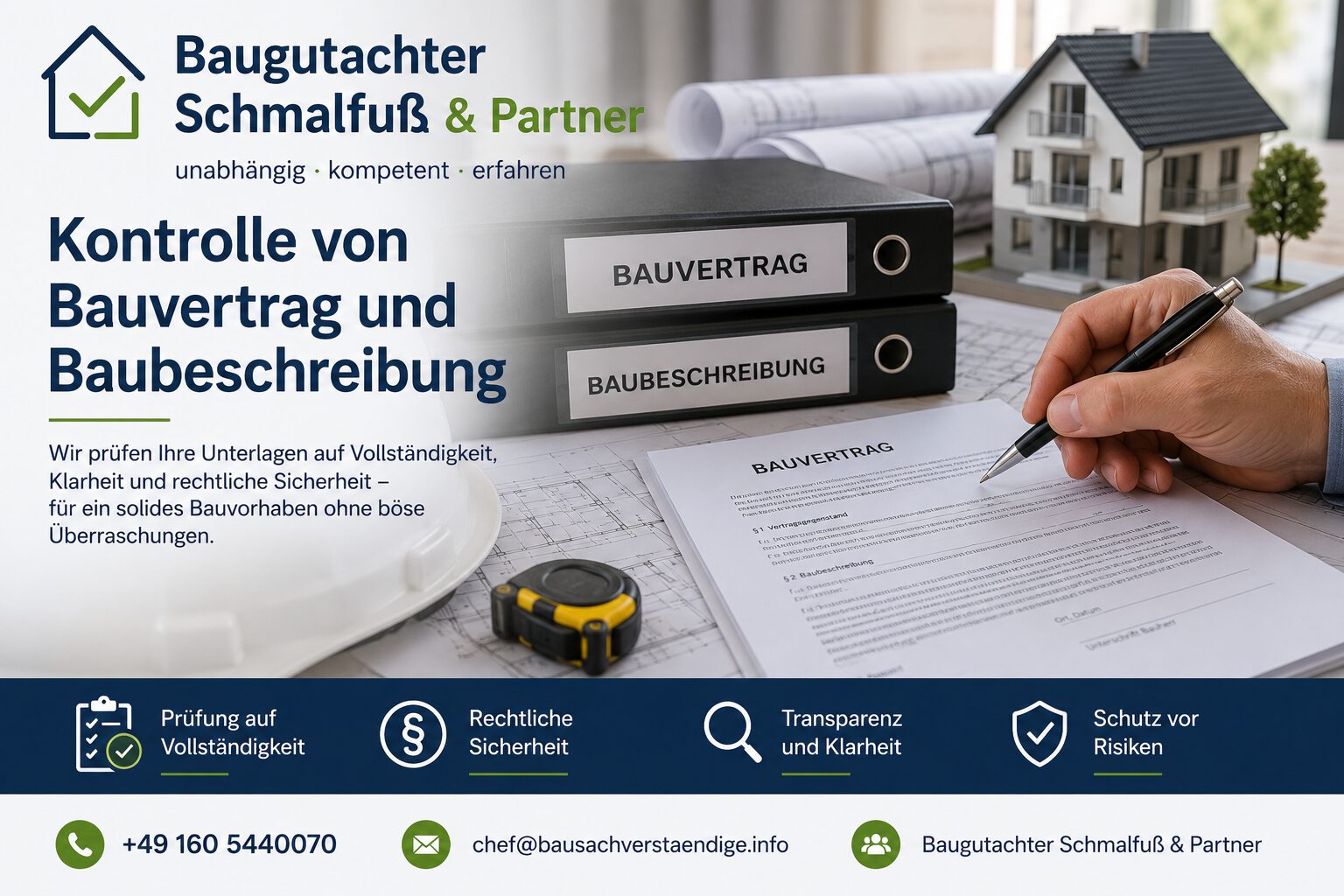 kontrolle bauvertrag baubeschreibung