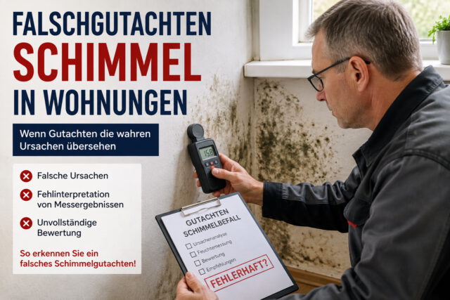 Falsche Gutachten zu Schimmelpilz in der Wohnung Falschgutachten zu Schimmel in der Wohnung