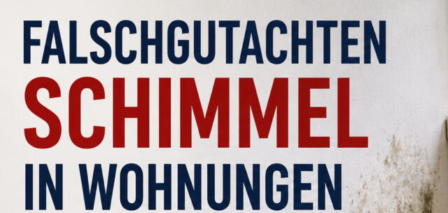 Falsche Gutachten zu Schimmelpilz in der Wohnung Falschgutachten zu Schimmel in der Wohnung